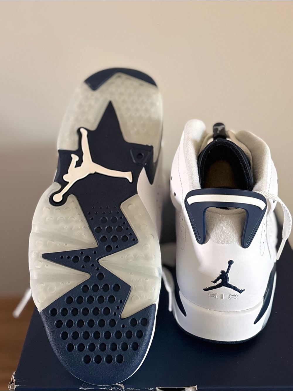 Jordan Kids' Sneakers in White and Navy